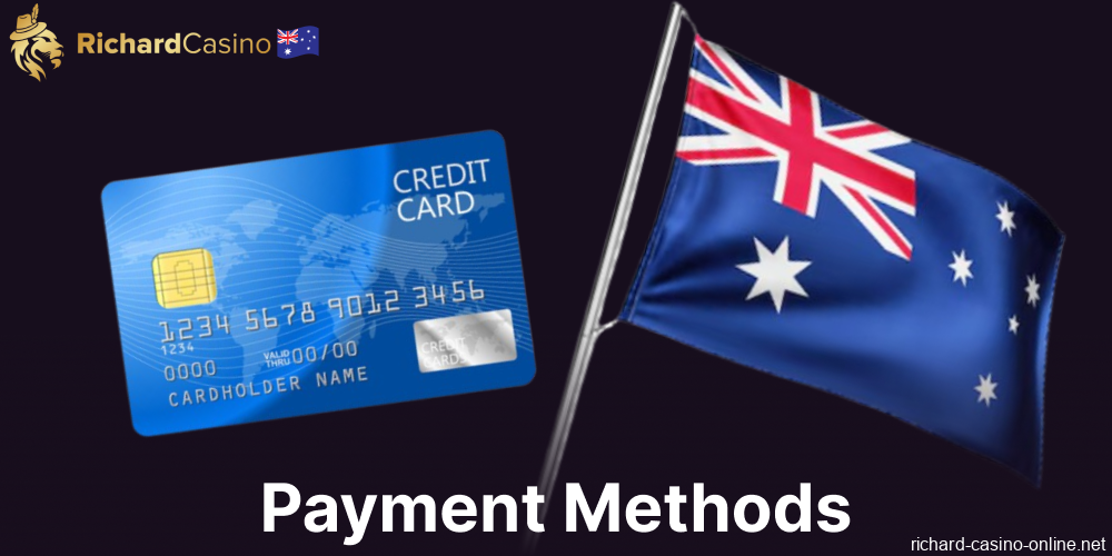 Payment options available on Ricahrd Casino for Aussie players