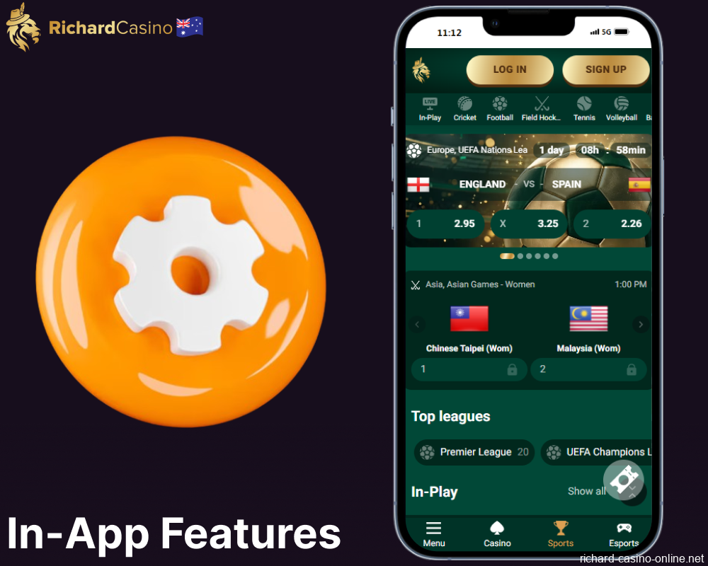 The main features of the Richard Casino app for players from Australia