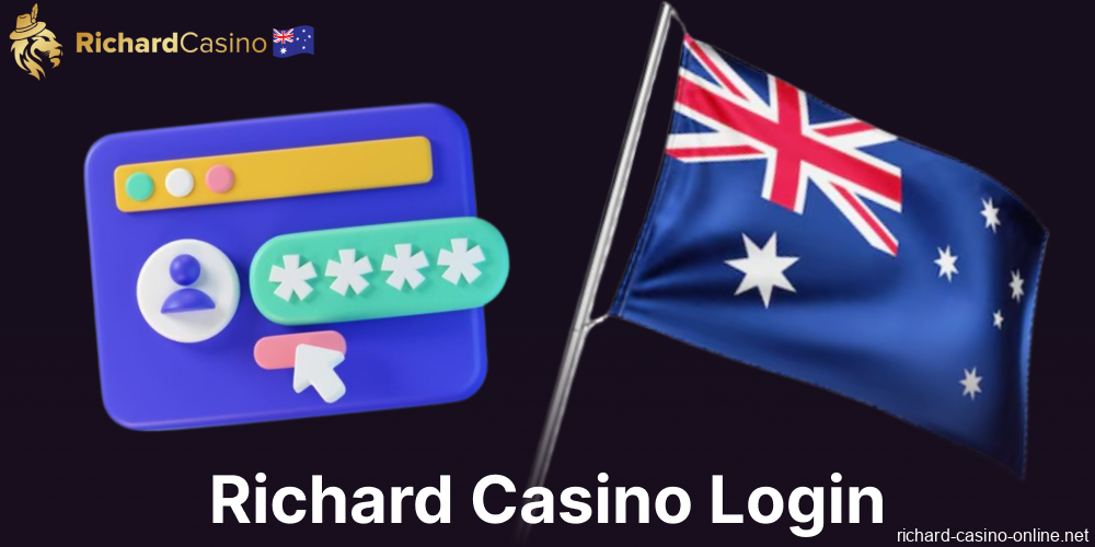 Instructions on logging in to Richard Casino for players from Australia