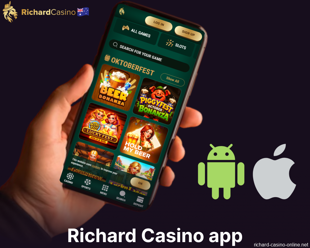 Richard Casino app for Android and iOS available for Australian players